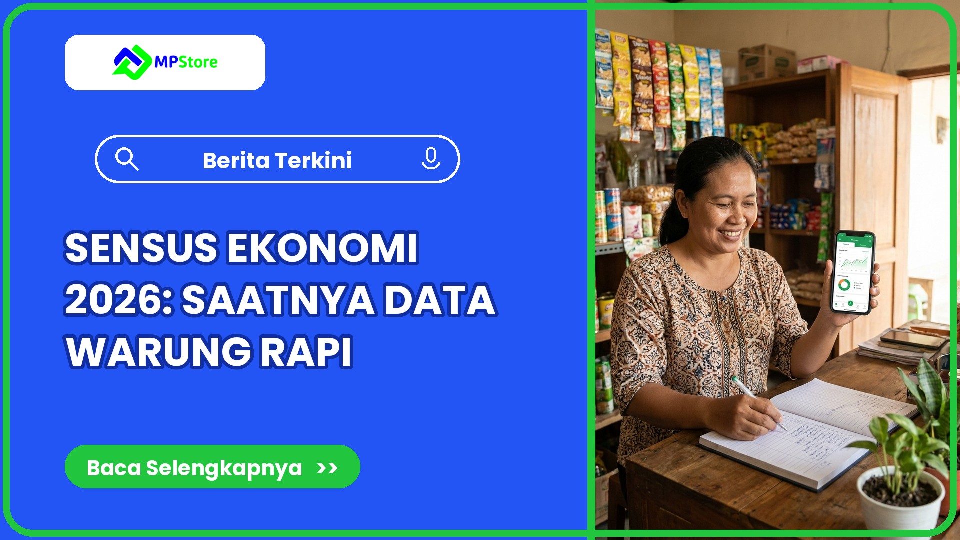 Sensus Ekonomi 2026 Berjalan hingga 31 Agustus: Saatnya Warung dan UMKM Punya Data Usaha yang Rapi