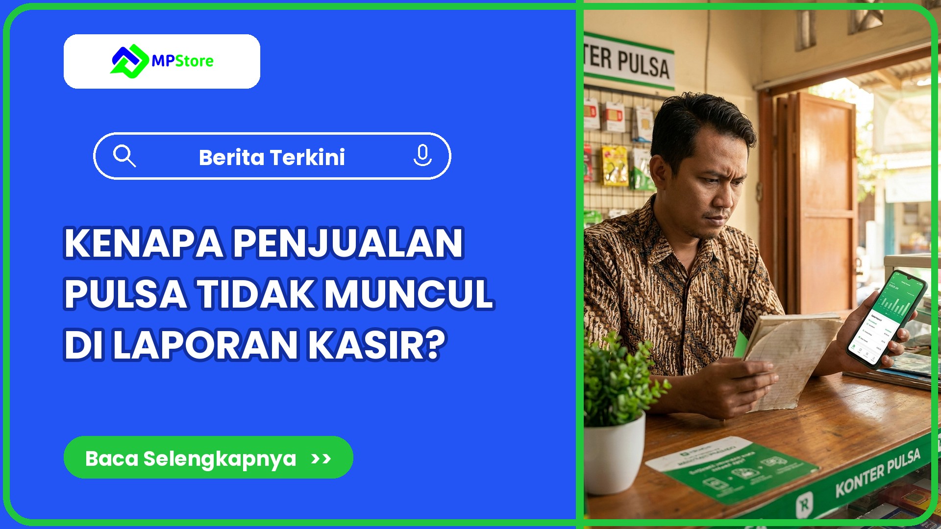 Kenapa Penjualan Pulsa Tidak Muncul di Laporan Kasir MPStore?